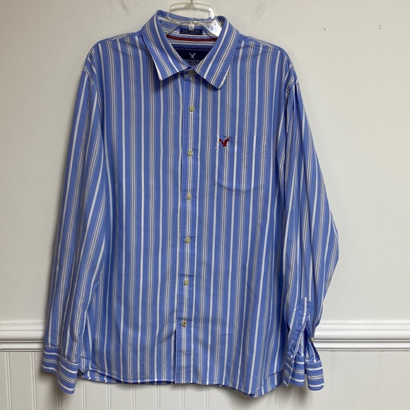 American Eagle outfitters vintage fit Mens long sleeve shirt size XXL/TTG - Picture 1 of 6